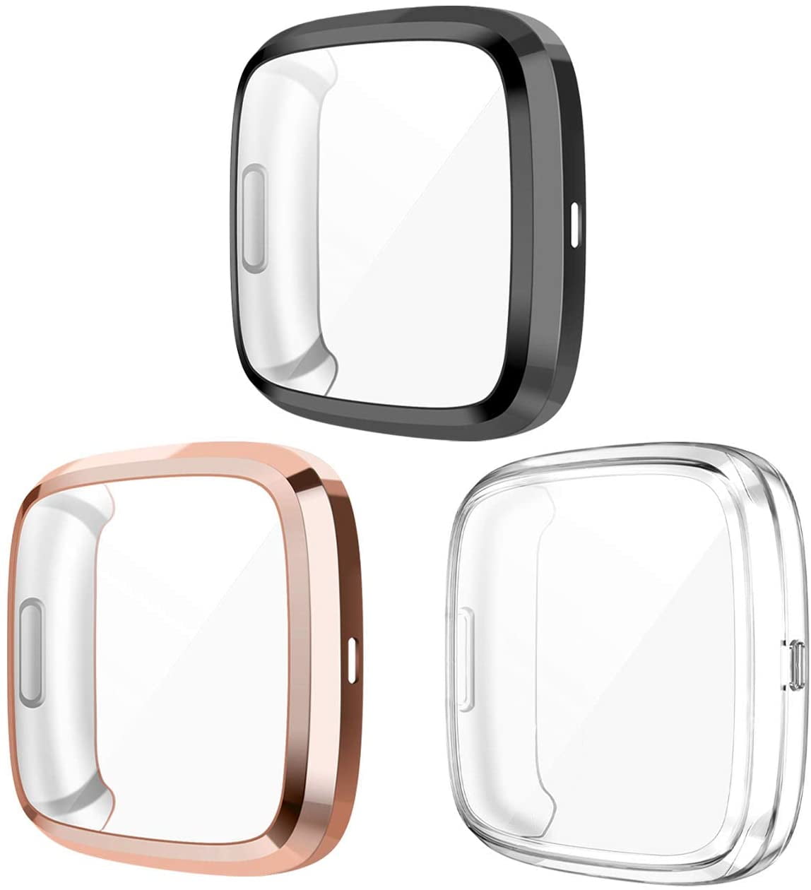 Screen Protector Case TPU Cover Shell For Fitbit Versa 3 Sense /Versa 1 2 Lite 