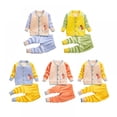 thumbnail image 3 of Baby Unisex Cartoon Design With Fleece Long Sleeve Cardigan Two-piece Set Long Sleeve Sweater Suit for Boys and Girls 0-3Y, 3 of 6