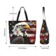 thumbnail image 5 of Disketp Retro American Eagle A Bolsa Tote Estampada para Mujer, Bolso de Hombro y de Mano para Compras y Viajes, 5 of 8
