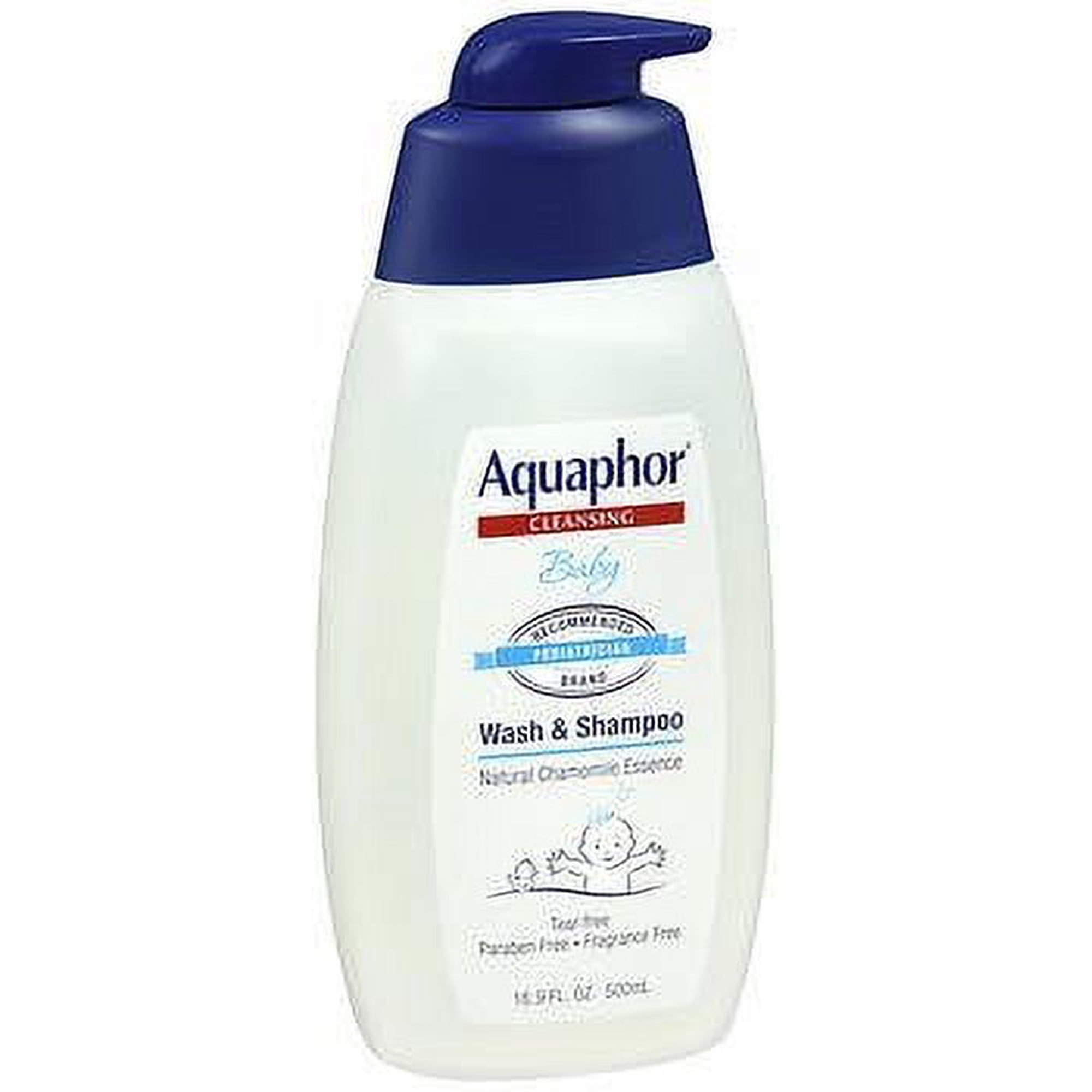 Aquaphor Baby Wash & Shampoo Fragrance Free - 16.9 oz, Pack of 4