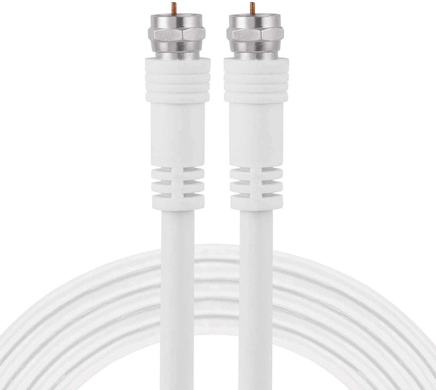 GE RG6 Coaxial Cable, 15 ft. FType Connectors, Double Shielded Coax
