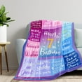 thumbnail image 2 of 7 Year Old Girl Birthday Gifts Blanket, 7 Year Old Girl Gifts, Birthday Gifts for 7 Year Old Girls, 7th Birthday Decorations for Girls, Seven Year Old Girl Birthday Gifts 60"X50", 2 of 5