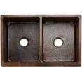 thumbnail image 4 of Premier Copper Products Ksp3_Ka50db33229bs 33" Double Basin Farmhouse 14-Gauge C - Copper, 4 of 9