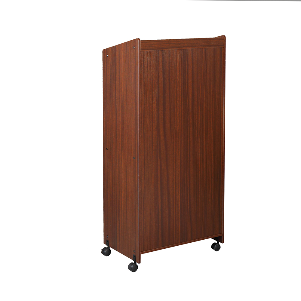 Kepooman Wood Pulpits with Wheels, Podium with Removable Shelf with Compartments for Restaurants Classrooms, Small Reception Desk Lectern for Churches, Walnut Kepooman Wood Pulpits with Wheels, Podium with Removable Shelf with Compartments for Restaurants Classrooms, Small Reception Desk Lectern for Churches, Walnut
