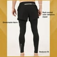 thumbnail image 4 of Graflsoa Men's High-Elasticity 2-in-1 Training Pants with Moisture-Wicking & Quick-Dry Features, Adjustable Waist with Drawstring, Ideal for Running, Basketball & Gym, European Size Grey M (E60001#), 4 of 6