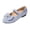 Blue, variant on Women Single Strap Bow Decor Mary Jane Flats, Soft Matte Woven Fabric, Thin Cushioned Footbed, Flexible Anti Slip Flat Outsole, Sweet Minimalist Silhouette for Campus Office Daily Ca,Pink 8