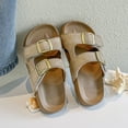 thumbnail image 6 of Girls Boys Sandal Adjustable Double Buckle Casual Flat Open Toe Lightweight Summer Shoes Hook Loop Sandal, 6 of 8