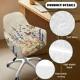 thumbnail image 5 of Whosucclay Butterfly Daisy Lavender Print Curved Back Chair Covers with Arms, Water Resistant Dining Chair Slipcovers, Elastic Bar Stools Covers, Spandex Curved Back Armrests Chair Protector, 5 of 7