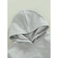 thumbnail image 5 of TSEXIEFOOFU Infant Baby Boys Girls Romper, Solid Color Long Sleeves Hood Jumpsuit, 5 of 9