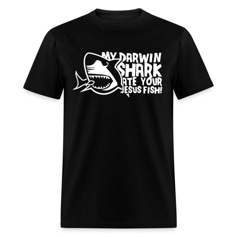 Darwin fish t shirt hotsell