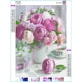 thumbnail image 2 of 5D Diamond Painting Full Drill Pink Rose Diamond Painting adultos Redondo Resina Diamond Picture 5D Cross Stitch Arts Beads Pegado Craft DIY Painting para la decoración de la pared del hogar brillar Hogar, 2 of 5
