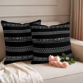 thumbnail image 3 of Pack of 2 Outdoor Pillow Covers 26x26 Inch Waterproof Black White Geometric Throw Pillow Covers,Decorative Couch Pillow Case Sham Modern Striped Plaid Abstract Art Patio Pillowcases Cushion Cover, 3 of 8