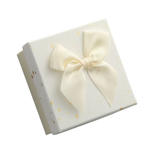 Maoww Packaging Box Portable Decorative Protective Replacing Rectangular Watch Pendant Earring Bracelet Gift Case Wrapping White