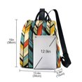 thumbnail image 3 of FORMRS Women's Travel Backpack Purse Anti-Theft Hidden Pockets Casual Shoulder Bag, Yellow Geometric, 3 of 7