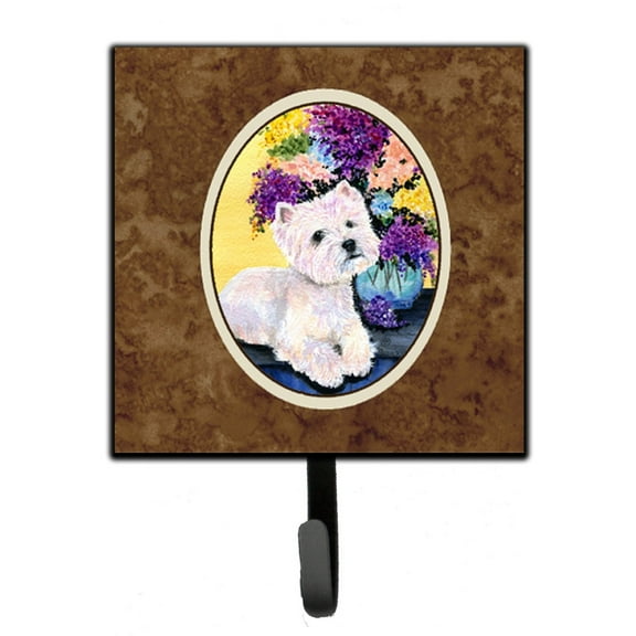 Carolines Treasures Westie Leash or Key Holder Single Hook multicolor