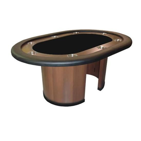TABLE DE POKER OVALE 62'' SÉRIE SUPRÊME avec pattes en bois amovibles