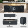 thumbnail image 4 of UPHA 42-inch Outdoor Propane Rectangle Fire Pit Table 50000 BTU Iron Gas FirePit for Outside Patio with Tank Cover, Removable Lid, Lava Rocks, Rain Cover, Grey, 4 of 10
