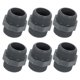 thumbnail image 1 of Uxcell 6Pcs PVC Nipple Thread Coupling Adapter Connector, G1-1/4 x G1-1/4 Male PVC Pipe Fitting, Plumbing Coupling for Home, Industrial, Agricultural, Gray, 1 of 6