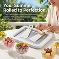 thumbnail image 6 of VALUNE Rolled Ice Cream Maker Kit with 2 Scrapers, No Electricity Needed, Stainless Steel Freezing Plate for Homemade Rolled Ice Cream, Frozen Yogurt and Sorbet, White, 6 of 9