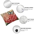 thumbnail image 6 of nygtbtfer  Throw Pillow Cover Ixora Flower with Vintage Butterfly Stamp Old Style Letter Yellow Pink Green Home Decorative Pillow Cases  Square Cushion Covers for Sofa  20x20in, 6 of 7