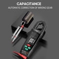 thumbnail image 2 of Mastfuyi FY382 Smart Clamp Meter True RMS 9999 Counts Digital Multimeter Temperature Tester LCD Screen AC  Voltage AC Current Detector with LED Flashlight Multifunction Voltage Meter Capac, 2 of 7