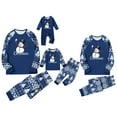 thumbnail image 3 of Mifsaly Family Christmas Pajama Sets Xmas Snowflake Snowman Pjs 2 Piece Loose Raglan Long Sleeve Pullover Sleepwear Crewneck Nightwear Funny Straight Leg Pants with Pockets 2025 Festival Homewear, 3 of 4