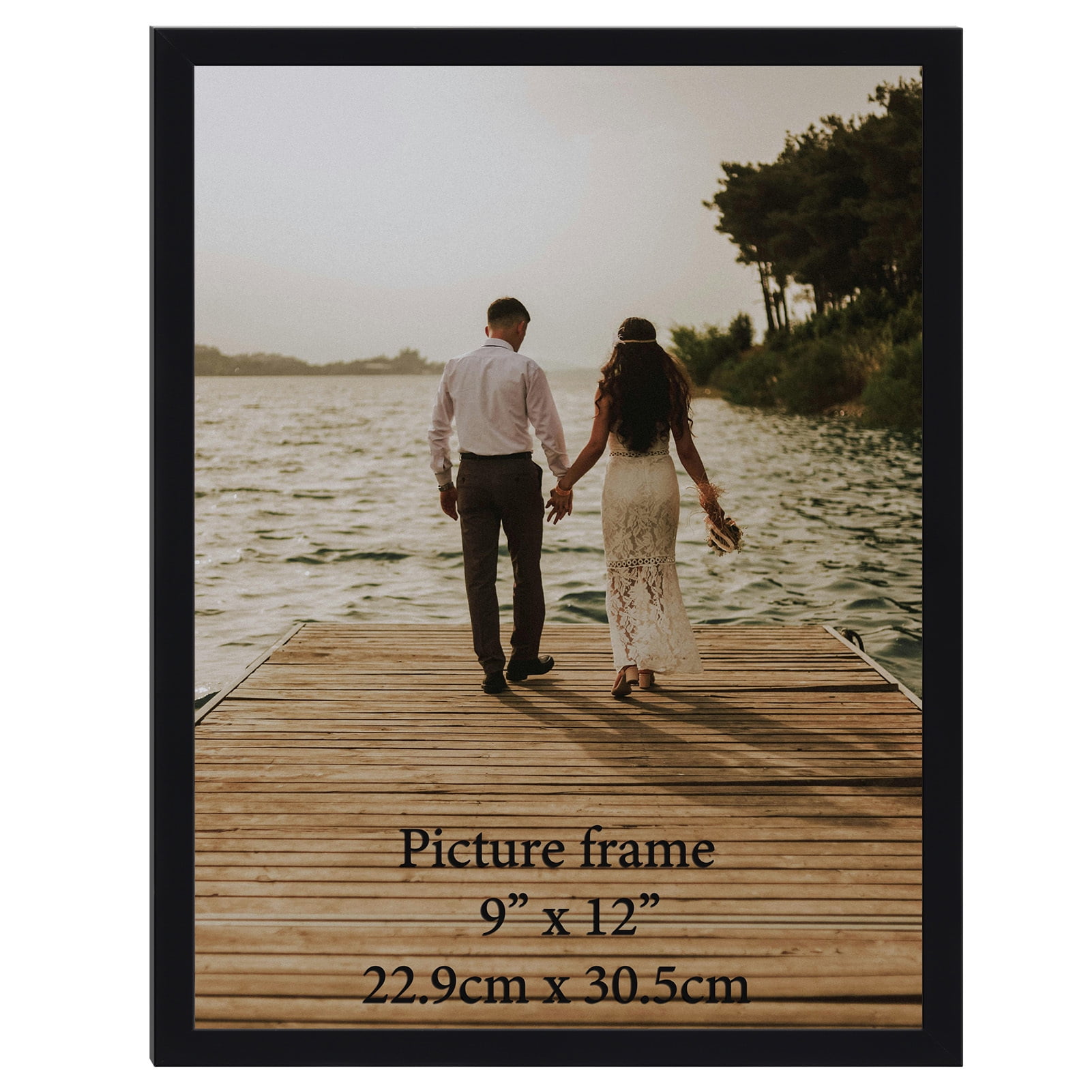 Black 9x12 Picture Frame（1 Pack）, Classic Picture Frames 9x12 for Tabletop Wall Vertical or Horizontal Display