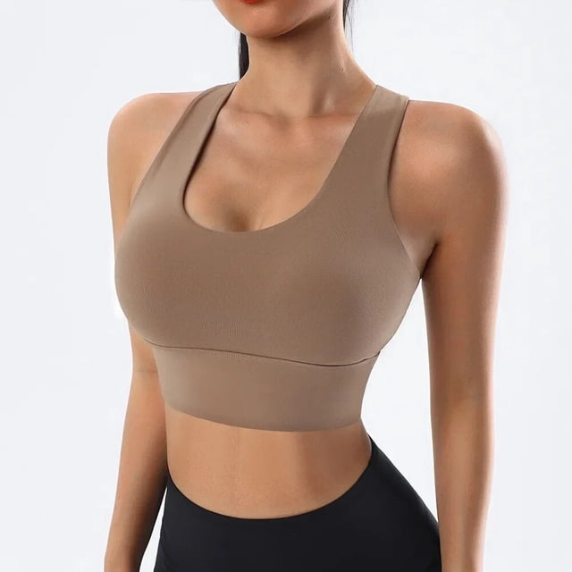 Chaleco corto realzador sin mangas para Yoga para mujer, Sujetador deportivo con tirantes cruzados, Top para gimnasio, Pilates, ropa deportiva para Fitness, ropa de entrenamiento para Ruuning