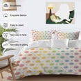 thumbnail image 3 of Queen 4 Piece Bedding Set Watercolor Dots on Linen Burlap Soft Breathable Duvet Cover and Pillowcase, Colorful Ombre Dot Polka Duvet Cover Set Bed Sheets for Bedroom Dormitory Guest Room, 3 of 9