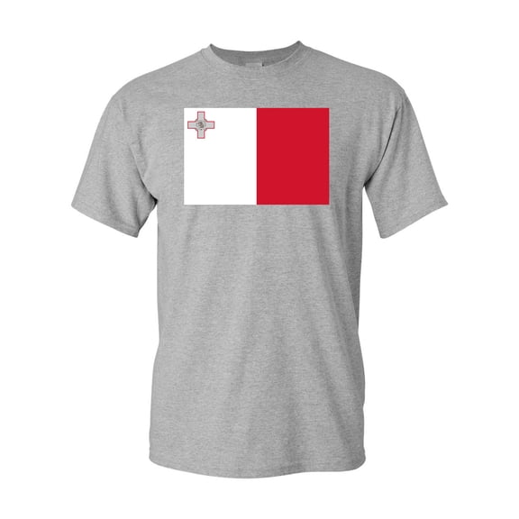 Malta Country Flag Adult DT T-Shirt Tee