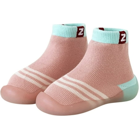 

QWZNDZGR Non-Skid Infant Sneakers Breathable Cotton Toddler Ankle Socks Toddlers Animal Rubber Sole Floor Slipper