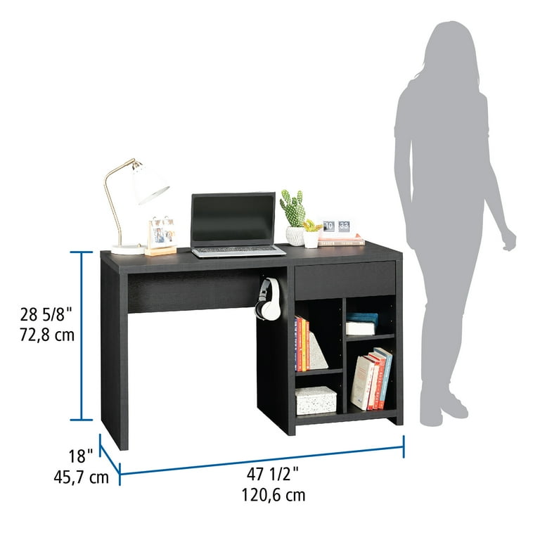 Mainstays Westley Adjustable Shelf Desk with Gaming Headphone Hook