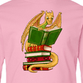 thumbnail image 4 of Inktastic Well-read Cute Gold Dragon Reading Books Long Sleeve Youth T-Shirt, 4 of 5