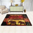 thumbnail image 2 of SKYSONIC Patchwork African Vintage Non-Slip Area Rug, Retro Exotic Elephant Floor Carpet Comfort Floor Mats Decor for Indoor Front Porch Living Room Bedroom Kitchen, 36"x24", 2 of 7