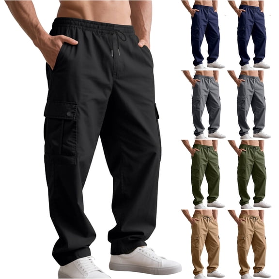 Purcolt Men's Cargo Pants Casual Breathable Loose Fit Athletic Jogger Sports Outdoor Hiking Running Trousers Sweatpants with Pockets