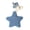LIGHT BLUE, variant on Star Moon Pattern Sherpa Pacifier Chain, BPA Free Silicone Soother Holder