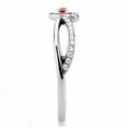 thumbnail image 4 of High polished (no plating) Stainless Steel Ring with AAA Grade CZ in Orange for Women Style DA235, 4 of 5