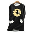 thumbnail image 1 of Costumes d'Halloween Mode Femme Décontractée Blouses & Chemises à Manches Longues Col Rond Chandail en Molleton Col Rond en Liquidation, 1 of 3