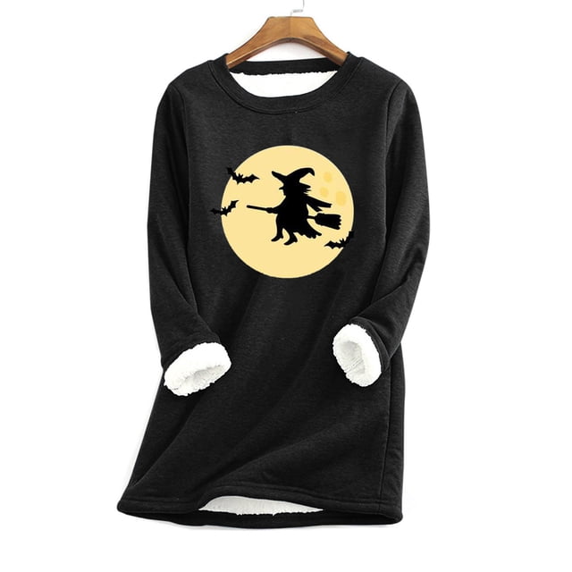 Costumes d'Halloween Mode Femme Décontractée Blouses & Chemises à Manches Longues Col Rond Chandail en Molleton Col Rond en Liquidation