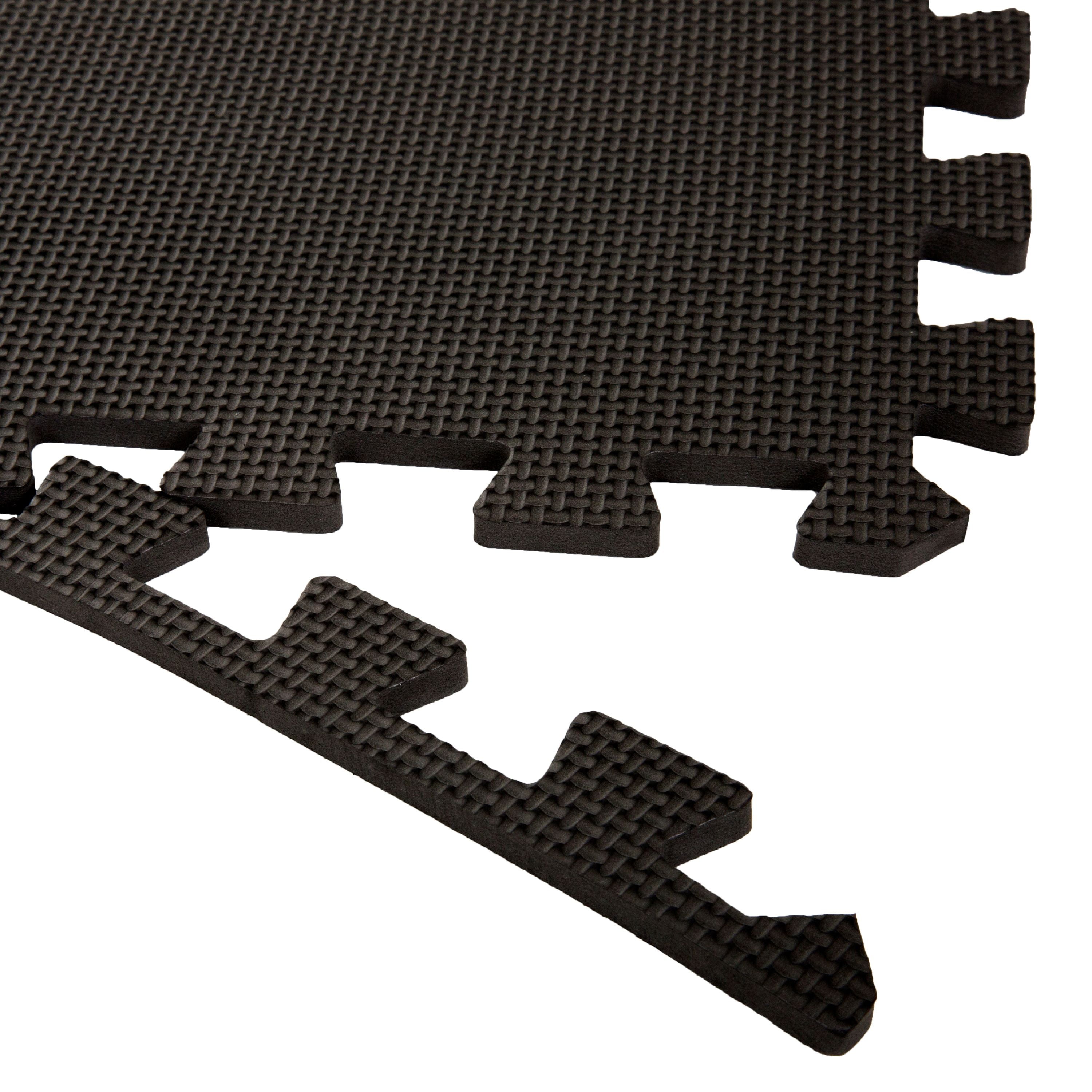 Foam Mat Floor Tiles, Interlocking EVA Foam Padding by Stalwart - Soft Flooring for Exercising, Yoga, Camping, Kids, Babies, Playroom - 6 Pack