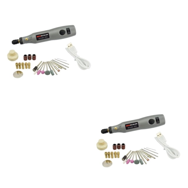 Scienceny Herramienta rotativa inalámbrica, pluma de grabado para carpintería, Mini taladro inalámbrico de 3 velocidades Variable, pulido Verde 2piezas