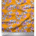 thumbnail image 1 of Soimoi polyester Crepe Fabric Leaves & Buttercup Floral Printed Fabric 1 Yard 52 Inch Wide, 1 of 3