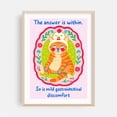 thumbnail image 2 of The Answer is Within - Digital Art Humor Cat Animal Whimsical Illustration Quote Modern Art Unframed Wall Art Print 20 x 28 inches, 2 of 16