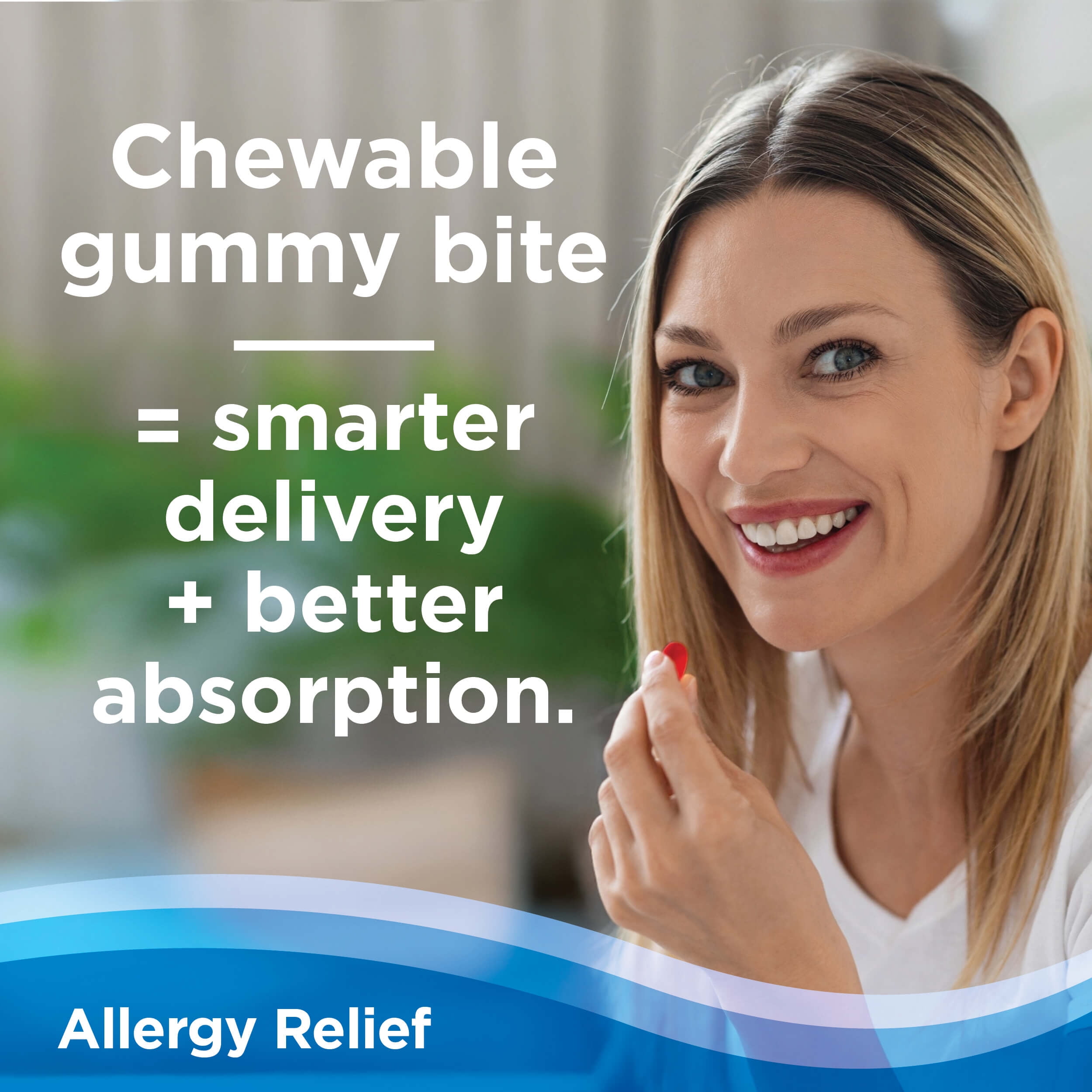 CalmCo Adult Allergy Relief Chewable Gels with Diphenhydramine - Chewable Antihistamine for Sneezing, Runny Nose & Itchy Eyes, Nighttime Allergy Medicine for Ages 12+, Fantasy Fruit Flavor, 30 Pieces