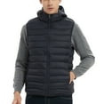 thumbnail image 3 of Womens Plus Size Clearance ! BVnarty Sleeveless Hooded Blouse Clearance Men'S Fashion Hoodie Keep Warm Waistcoat Vest Jacket Top Coat Autumn Winter Zipper, 3 of 5