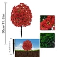 thumbnail image 3 of Red Faux Flower Ball Garden Pick, Artificial Topiary Stake for Patio Planter and Landscape Accent, 3 of 5