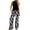 Black #2, variant on 2 Piece Women's Outfit Sets Mock Neck Sleeveless Top Drawstring Waist Wide Leg PantsGeometric Print Casual Outfits