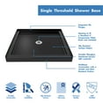 thumbnail image 3 of DreamLine Aqua Fold 36 in. D x 36 in. W x 74 3/4 in. H Frameless Bi-Fold Shower Door in Chrome with Black Acrylic Base Kit, 3 of 12