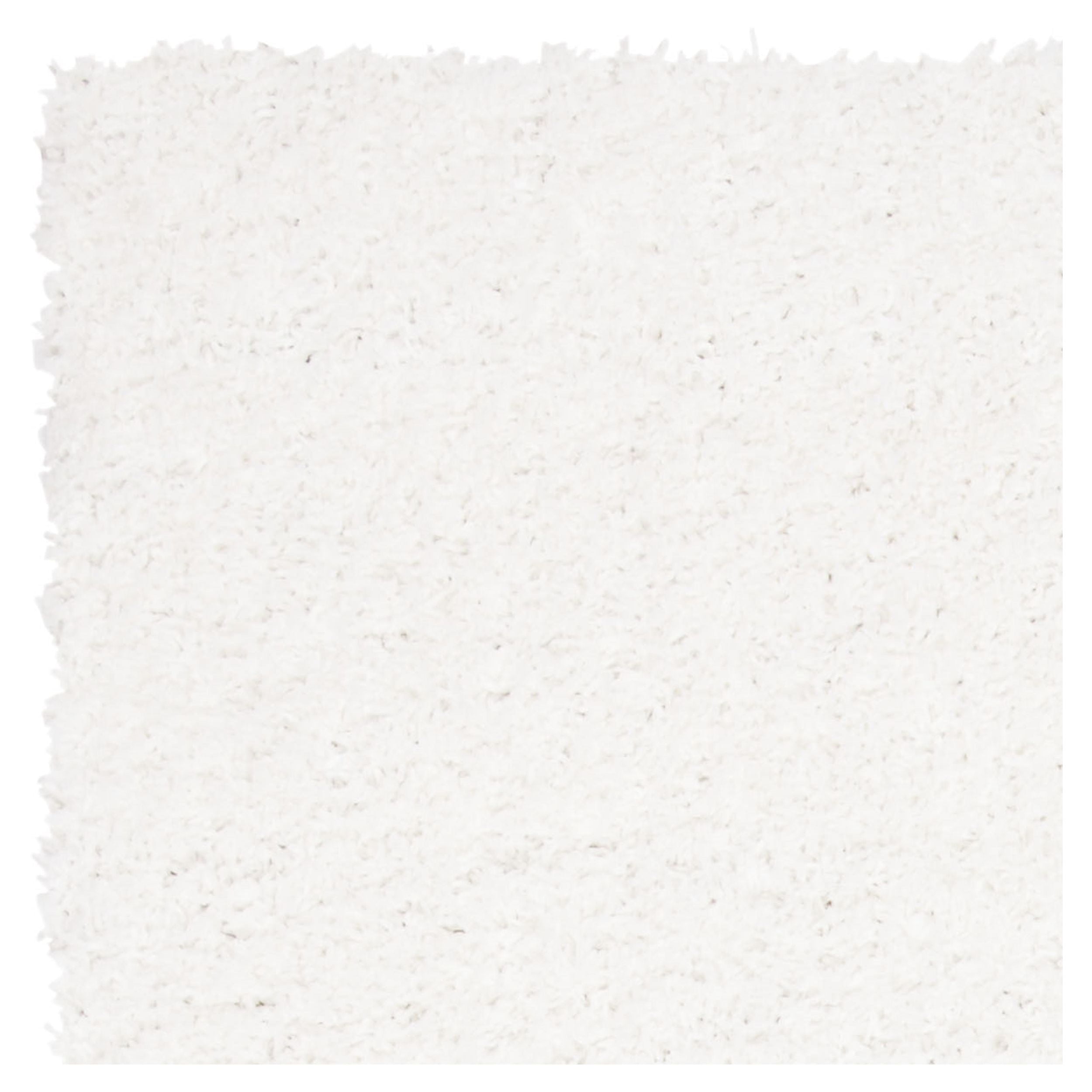 SAFAVIEH August Sophia Solid Shag Area Rug, White, 4' x 6'