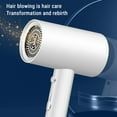 thumbnail image 4 of Professional Ionic Hair Dryer 800W Compact Travel Blow Dryer with Removable Nozzle for Fast Styling and Frizz Control, Ideal for Home and Salon Use(White),Ccwuwei, 4 of 9